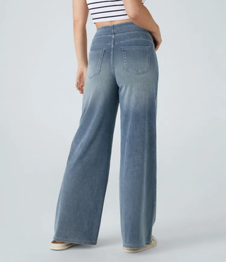Remy | Jeans de Pierna Ancha de Talle Alto y Denim Elástico para Mujer