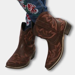 Botas vaqueras con bordado floral para mujer - Jody