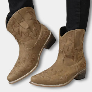 Botas vaqueras con bordado floral para mujer - Jody