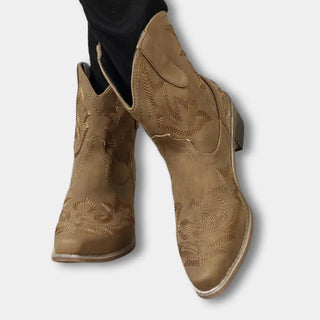Botas vaqueras con bordado floral para mujer - Jody