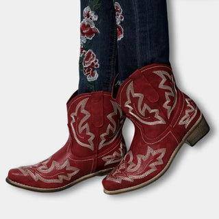 Botas vaqueras con bordado floral para mujer - Jody