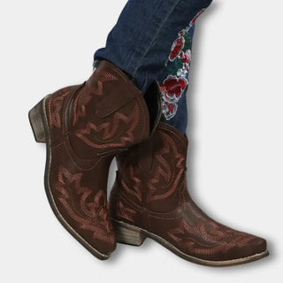 Botas vaqueras con bordado floral para mujer - Jody