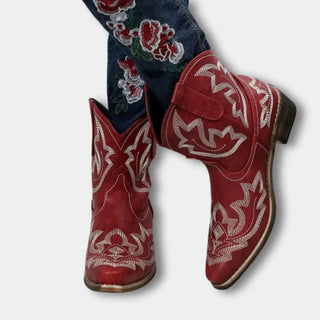 Botas vaqueras con bordado floral para mujer - Jody