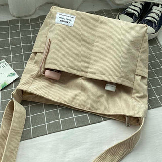 Juliette | Bolso Bandolera de Pana con Bolsillos Interiores para Mujer