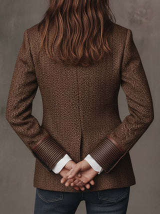 Margaux | Blazer Estructurado con Detalles Estampados para Mujer