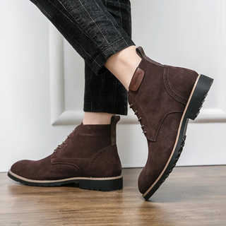Brenvar | Botas de Hombre con Cordones y Forro Acolchado