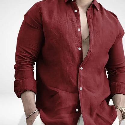 Blusa entallada con botones metálicos para Hombre – Jamey