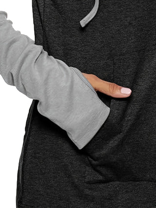 Addie | Sudadera con Capucha de Dos Tonos para Mujer con Bolsillos