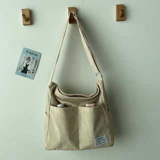 Juliette | Bolso Bandolera de Pana con Bolsillos Interiores para Mujer