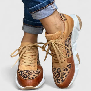 Marisela | Zapatillas Animal Print con Cordones para Mujer