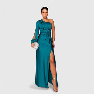 Vestido Largo Asimétrico De Una Manga Para Mujer | Eleonora