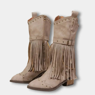 Botas vaqueras con flecos dorados – Keri