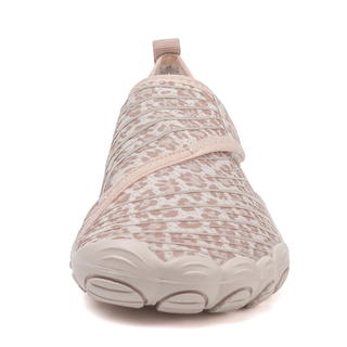 Veyra | Zapatos Barefoot con Estampado de Leopardo Marfil para Mujer