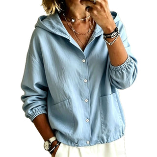 Fabienne | Chaqueta con Capucha y Botones para Mujer