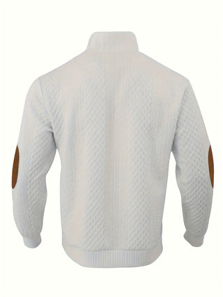 Donald | Suéter Henley de Hombre Texturizado con Cuello Alto y Botones