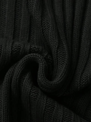 Brenvane | Suéter de Cuello Alto de Punto Canalé para Hombre