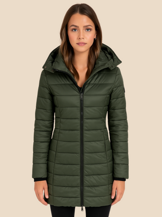 Nathalie | Chaqueta Acolchada con Capucha y Cremallera para Mujer
