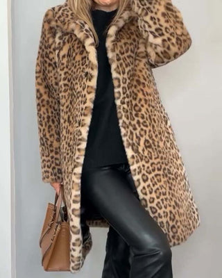 Mirelisse | Abrigo Largo con Estampado de Leopardo para Mujer