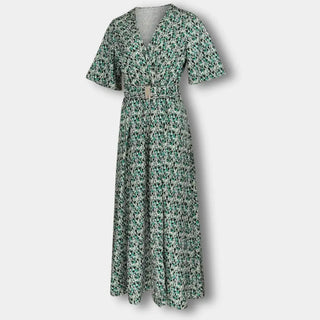 Vestido maxi estampado con cinturón para Mujer – Katy