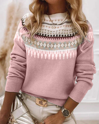 Marvella | Suéter de Punto Fair Isle con Cuello Alto para Mujer