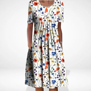 Vestido midi estampado floral suave para Mujer – Fern