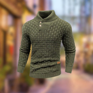 Ronnie | Suéter Térmico de Punto para Hombre con Puños y Bajo Acanalados