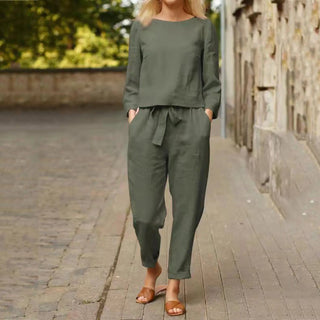 Calviera | Conjunto de Mujer con Top Acampanado y Pantalón