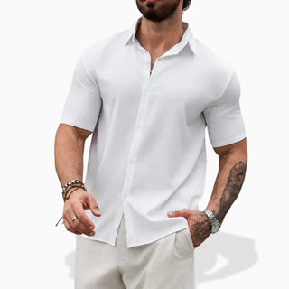 Camisa de hombre con corte limpio y manga corta - Edgardo