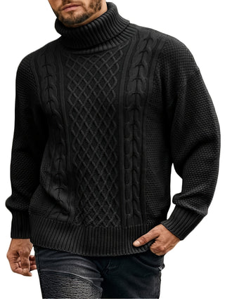 Harrold | Suéter de Punto Trenzado con Cuello Alto para Hombre