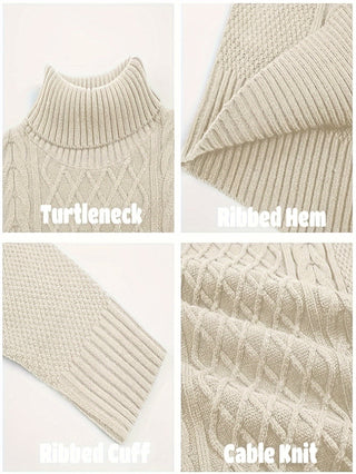 Harrold | Suéter de Punto Trenzado con Cuello Alto para Hombre