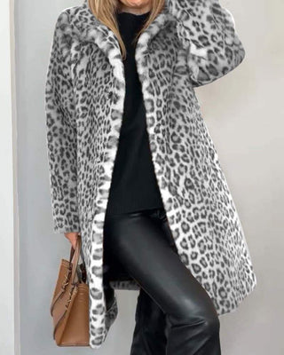Mirelisse | Abrigo Largo con Estampado de Leopardo para Mujer