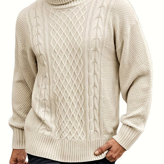 Harrold | Suéter de Punto Trenzado con Cuello Alto para Hombre