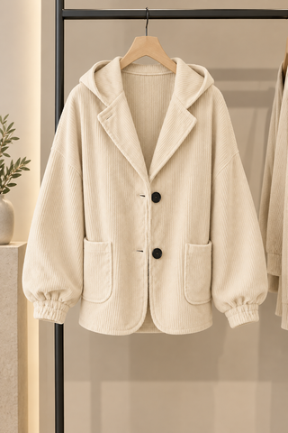 Odette | Chaqueta Oversize de Mujer con Capucha y Botones