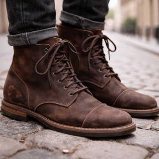 Tavren | Botas de Hombre con Cordones y Costuras Reforzadas