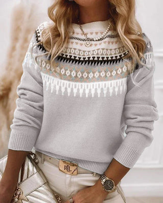Marvella | Suéter de Punto Fair Isle con Cuello Alto para Mujer