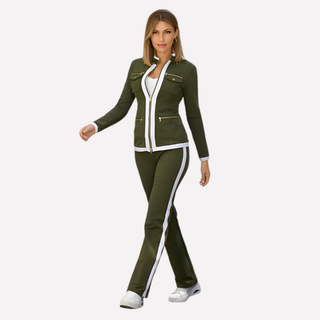 Lorvane | Conjunto de Mujer con Chaqueta con Cremallera y Pantalón