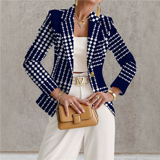 Bernadette | Blazer Estampado a Cuadros para Mujer
