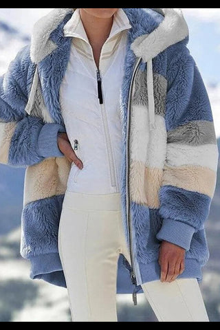 Clara | Chaqueta de Mujer con Capucha y Bloques de Color