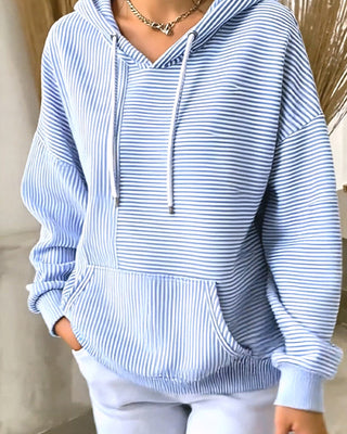 Chantelle | Sudadera a Rayas con Cordón y Bolsillo para Mujer