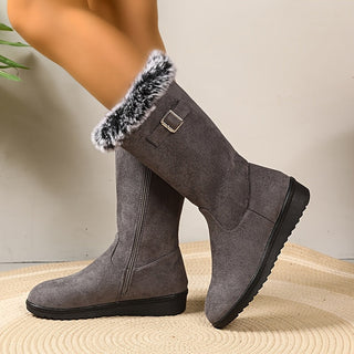 Valnera | Botas de Invierno para Mujer con Forro de Piel y Hebilla
