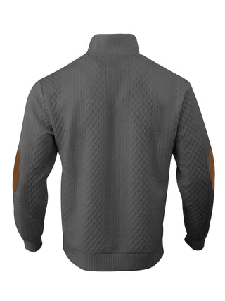 Donald | Suéter Henley de Hombre Texturizado con Cuello Alto y Botones
