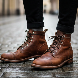 Tavren | Botas de Hombre con Cordones y Costuras Reforzadas