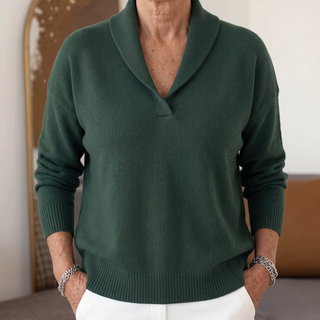 Bérénice | Suéter Holgado con Cuello en V para Mujer