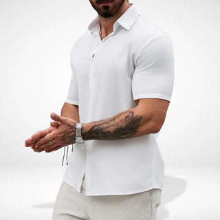 Camisa de hombre con corte limpio y manga corta - Edgardo