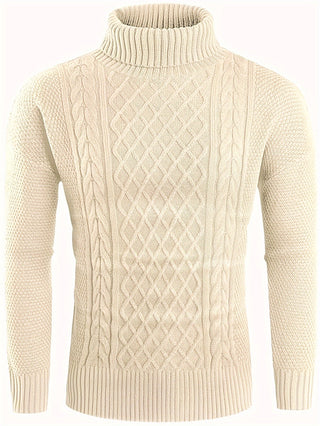 Harrold | Suéter de Punto Trenzado con Cuello Alto para Hombre