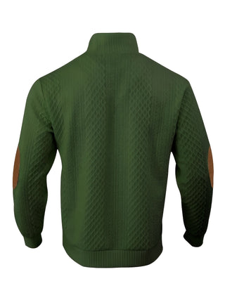 Donald | Suéter Henley de Hombre Texturizado con Cuello Alto y Botones