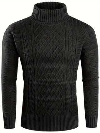 Harrold | Suéter de Punto Trenzado con Cuello Alto para Hombre