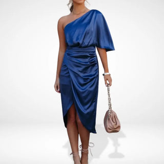 Vestido asimétrico fruncido elegante para Mujeres - Paulette