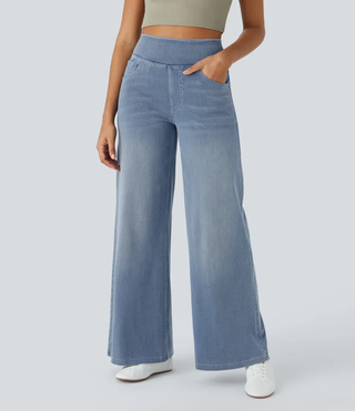 Remy | Jeans de Pierna Ancha de Talle Alto y Denim Elástico para Mujer