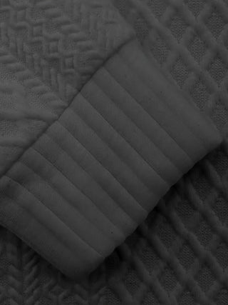 Donald | Suéter Henley de Hombre Texturizado con Cuello Alto y Botones